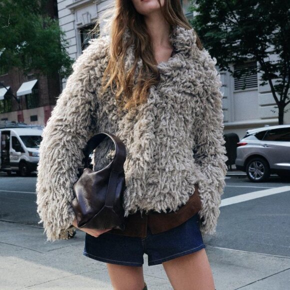 Zara Jackets & Blazers - NWT ZARA FAUX FUR KNIT JACKET S, M, L